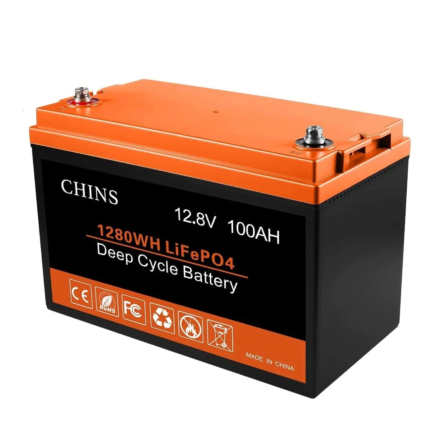 Chins 12.8V/100Ah LiFePO4 Deep Cycle Battery Chins Chins Deep Cycle Batteries