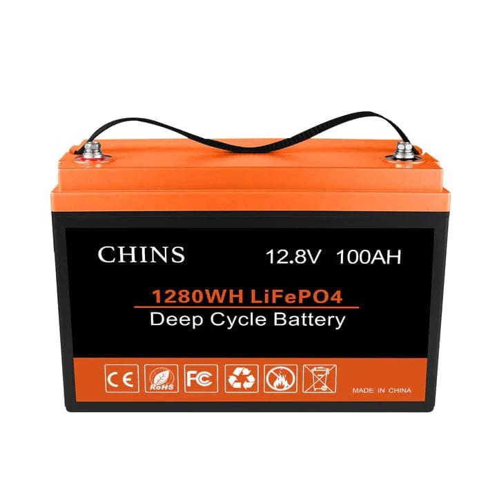 Chins 12.8V/100Ah LiFePO4 Deep Cycle Battery Chins Chins Deep Cycle Batteries