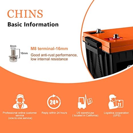 Chins 12.8V/200Ah Plus LiFePO4 Deep Cycle Battery Chins Chins Deep Cycle Batteries