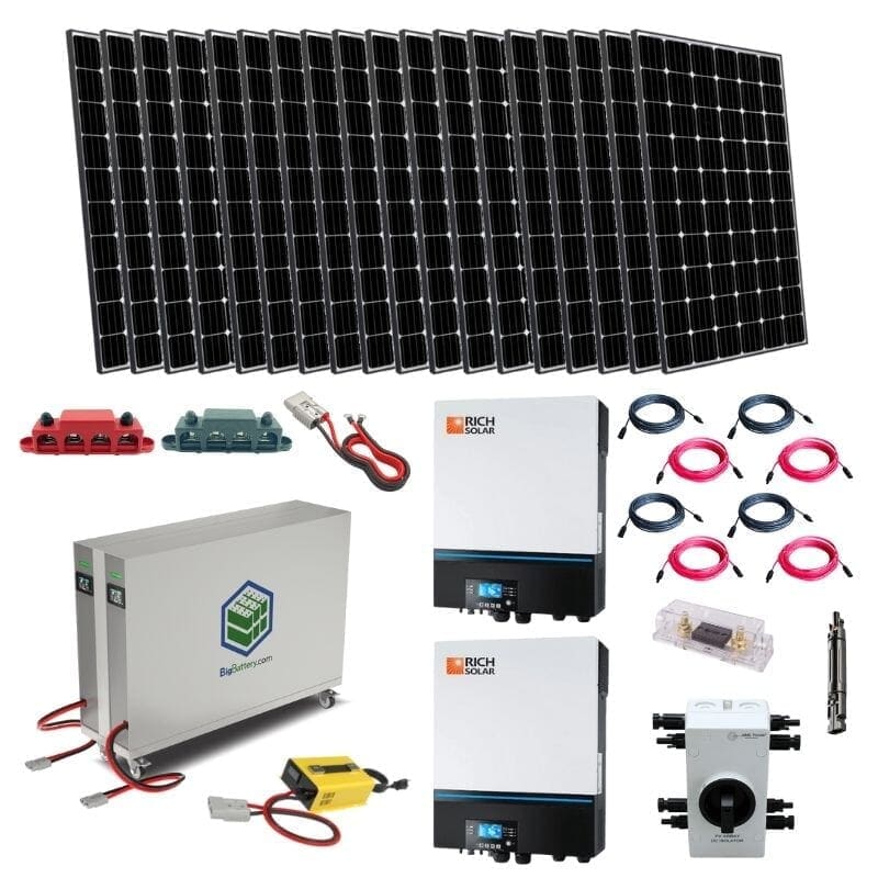 Complete Off-Grid Solar Panel Kit | SSK-PRO SSK-TOF 2 x 14KWH White Rhino Powerwalls (28kwh) TOF