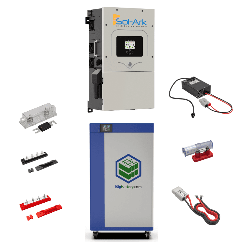 Complete Off-Grid Solar Ready System - Sol Ark 12K 120/240V Output + [15kWh-19kWh Lithium Battery Bank] 10-Year Warranty | 13KW Solar [BYOP-MAX] BYOP