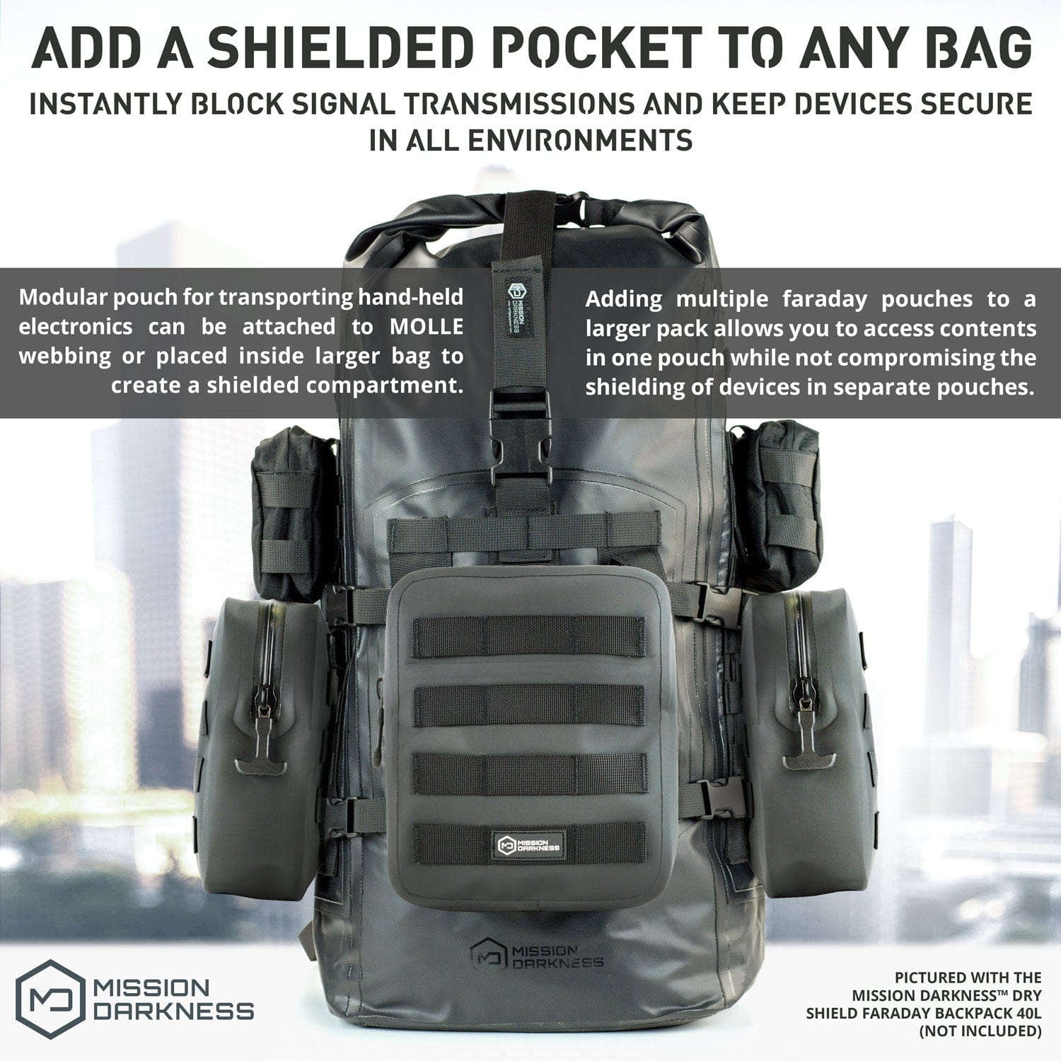 Dry Shield MOLLE Faraday Pouch MOS Equipment Faraday Bags