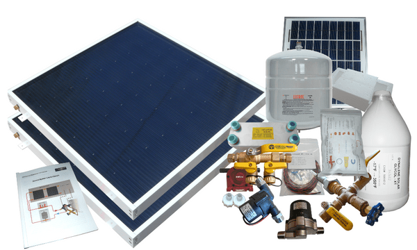 Heliatos Beach Freeze Protected Solar Water Heater Kit Heliatos Solar 2 Panels / Single Row - In Stock Solar Water Heater Kits