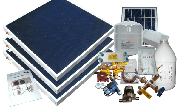 Heliatos Beach Freeze Protected Solar Water Heater Kit Heliatos Solar 3 Panels / Single Row - In Stock Solar Water Heater Kits