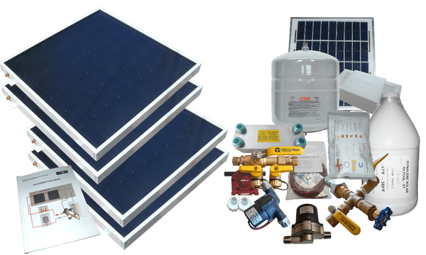 Heliatos Beach Freeze Protected Solar Water Heater Kit Heliatos Solar 4 Panels / Double Row - In Stock Solar Water Heater Kits