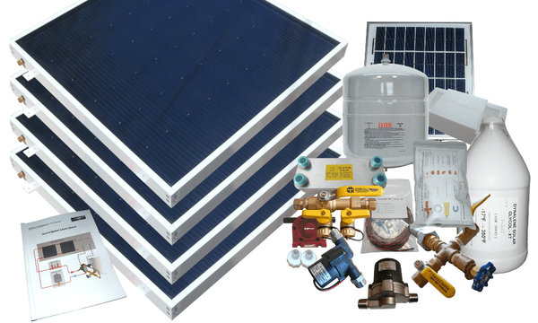 Heliatos Beach Freeze Protected Solar Water Heater Kit Heliatos Solar 4 Panels / Single Row - In Stock Solar Water Heater Kits