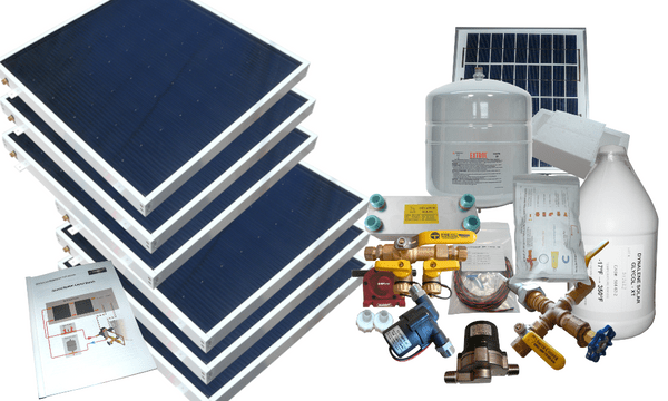 Heliatos Beach Freeze Protected Solar Water Heater Kit Heliatos Solar 6 Panels / Double Row - In Stock Solar Water Heater Kits