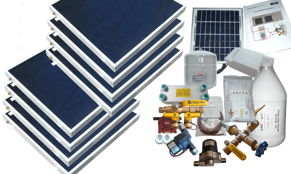 Heliatos Beach Freeze Protected Solar Water Heater Kit Heliatos Solar 8 Panels / Double Row - In Stock Solar Water Heater Kits