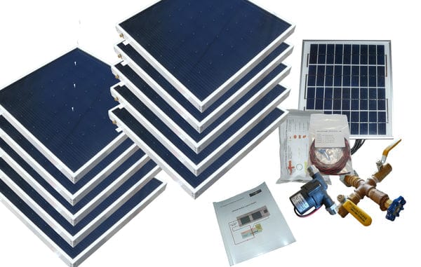 Heliatos Beach Solar Water Heater Kit Heliatos Solar 10 Panels / Double Row - In Stock Solar Water Heater Kits