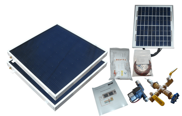 Heliatos Beach Solar Water Heater Kit Heliatos Solar 2 Panels / Single Row - In Stock Solar Water Heater Kits