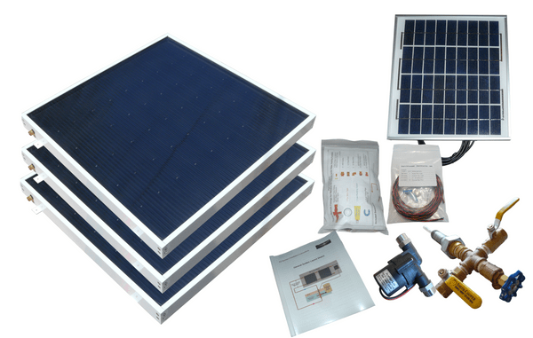 Heliatos Beach Solar Water Heater Kit Heliatos Solar 3 Panels / Single Row - In Stock Solar Water Heater Kits