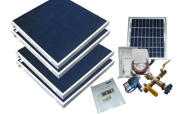 Heliatos Beach Solar Water Heater Kit Heliatos Solar 4 Panels / Double Row - In Stock Solar Water Heater Kits