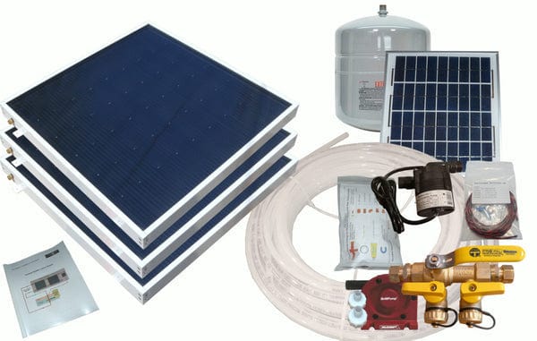 Heliatos Boat Freeze Protected Solar Water Heater Kit with Built-In Heat Exchanger Heliatos Solar 3 Panels - In Stock Solar Water Heater Kits