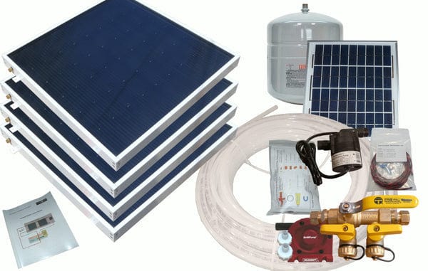 Heliatos Boat Freeze Protected Solar Water Heater Kit with Built-In Heat Exchanger Heliatos Solar 4 Panels - In Stock Solar Water Heater Kits