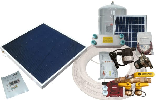 Heliatos Boat Freeze Protected Solar Water Heater Kit with External Heat Exchanger Heliatos Solar 1 Panel - In Stock Solar Water Heater Kits