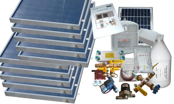 Heliatos Freeze Protected Solar Water Heater Kit Heliatos Solar 10 Panels / Double Row - In Stock Solar Water Heater Kits