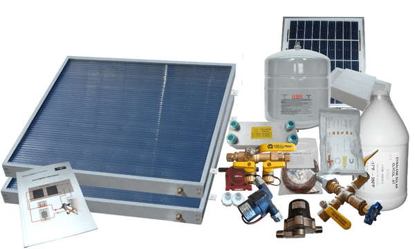 Heliatos Freeze Protected Solar Water Heater Kit Heliatos Solar 2 Panels / Single Row - In Stock Solar Water Heater Kits