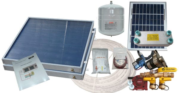 Heliatos RV Freeze Protected Solar Water Heater Kit with Built-In Heat Exchanger Heliatos Solar 2 Panels - In Stock Solar Water Heater Kits
