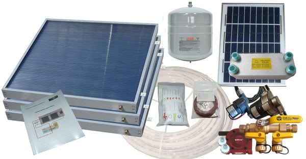 Heliatos RV Freeze Protected Solar Water Heater Kit with Built-In Heat Exchanger Heliatos Solar 3 Panels - In Stock Solar Water Heater Kits