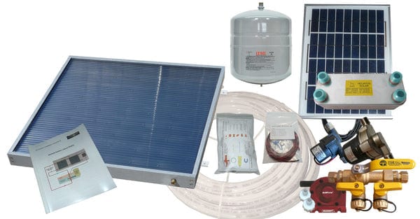 Heliatos RV Freeze Protected Solar Water Heater Kit with External Heat Exchanger Heliatos Solar 1 Panel - In Stock Solar Water Heater Kits