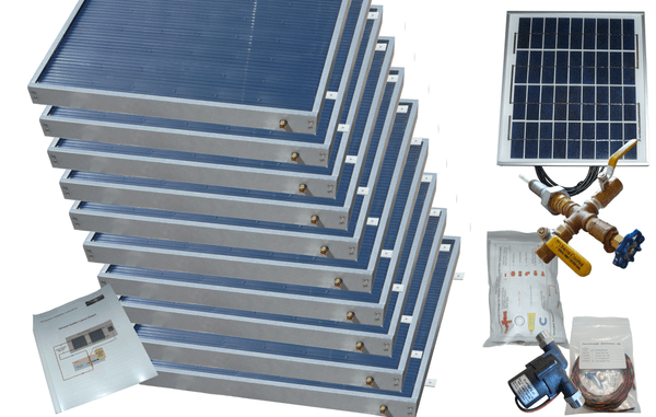 Heliatos Standard Solar Water Heater Kit Heliatos Solar 10 Panels / Double Row - In Stock Solar Water Heater Kits