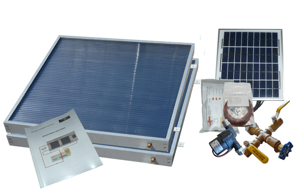 Heliatos Standard Solar Water Heater Kit Heliatos Solar 2 Panels / Single Row - In Stock Solar Water Heater Kits
