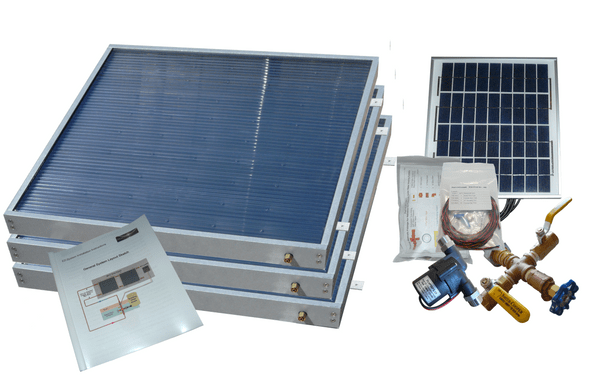 Heliatos Standard Solar Water Heater Kit Heliatos Solar 3 Panels / Single Row - In Stock Solar Water Heater Kits