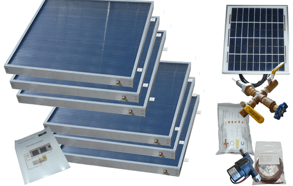 Heliatos Standard Solar Water Heater Kit Heliatos Solar 6 Panels / Double Row - In Stock Solar Water Heater Kits