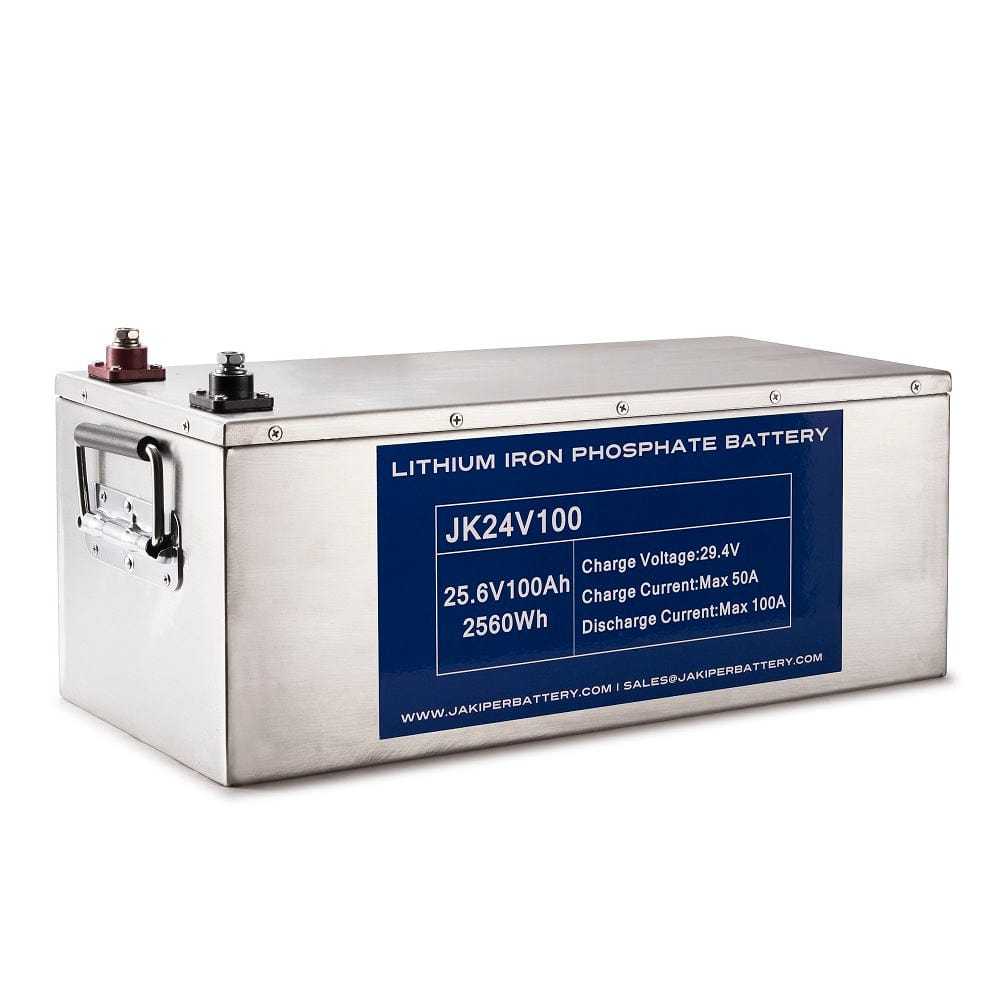 Jakiper 25.6V/100Ah 2560Wh RV LiFePO4 Deep Cycle Battery Jakiper Jakiper Deep Cycle Batteries