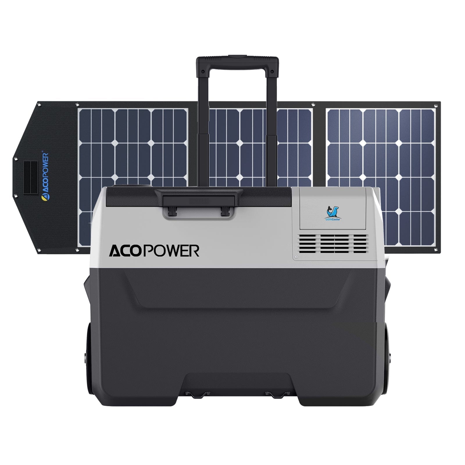 LiONCooler Pro Combo, PX30 Portable Solar Fridge Freezer (32 Quarts) and 90W Solar Panel AcoPower Fridges