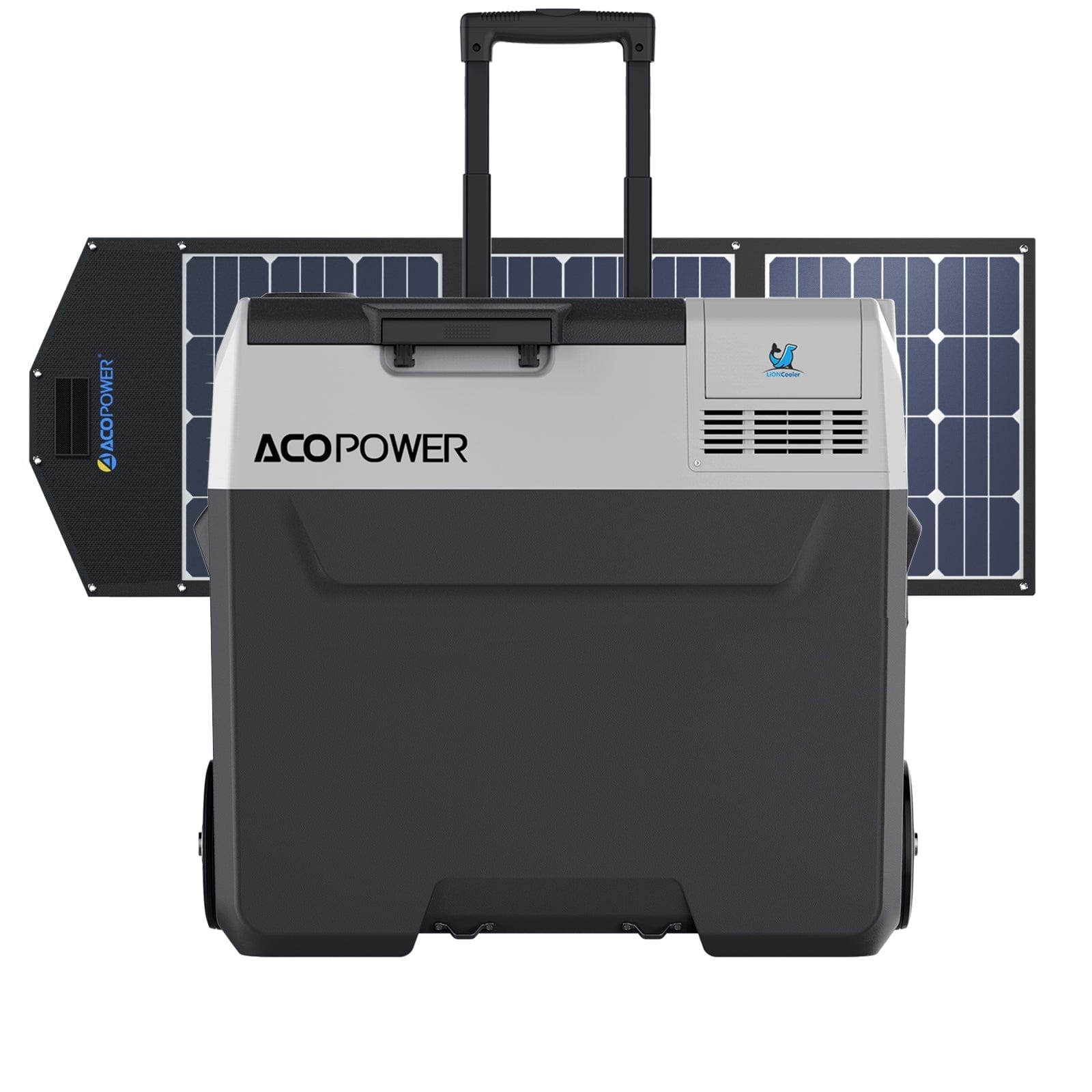LiONCooler Pro Combo, PX50 Portable Solar Fridge Freezer (52 Quarts) and 90W Solar Panel AcoPower Fridges