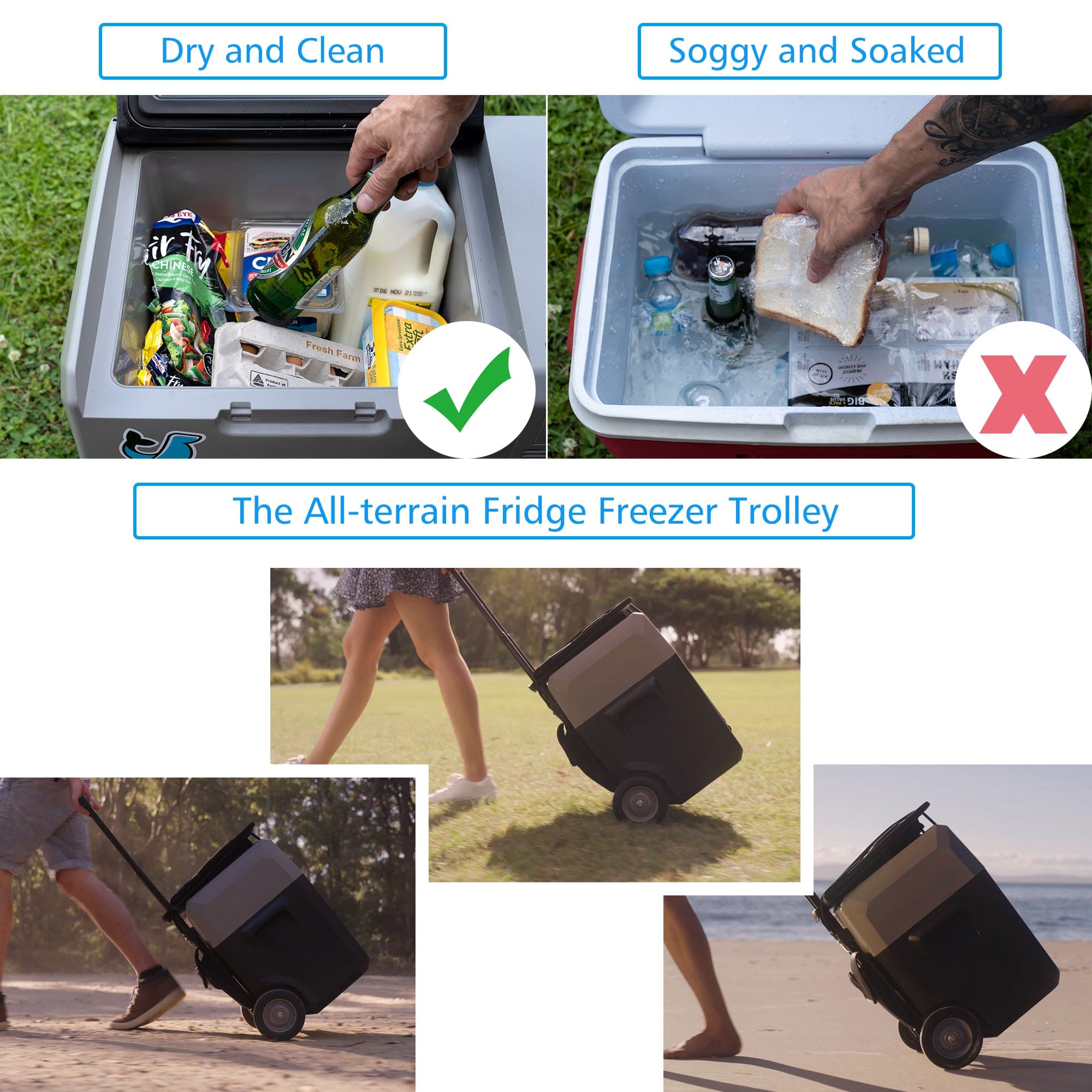 LiONCooler Pro Portable Solar Fridge Freezer, 42 Quarts, Used Like New AcoPower With Battery Fridges