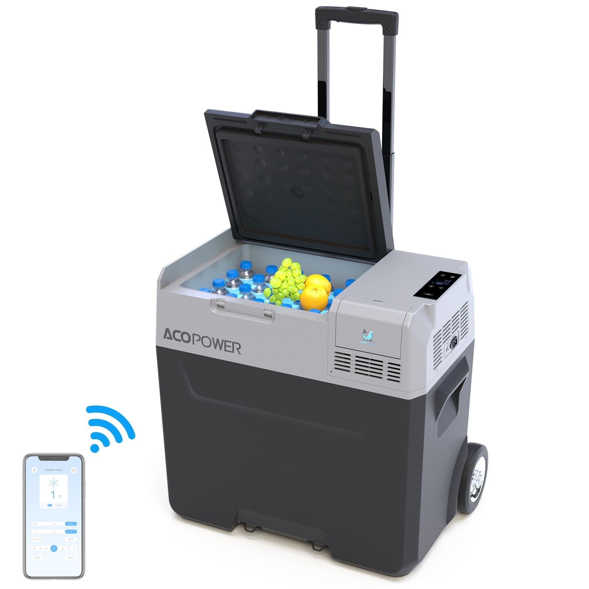 LiONCooler Pro Portable Solar Fridge Freezer, 52 Quarts, Used Like New AcoPower With Battery Fridges