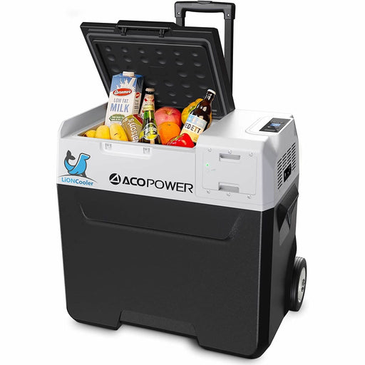 LiONCooler X50A Combo, Portable Solar Freezer (52 Quart Capacity) & Extra Backup 173Wh Battery AcoPower Fridges