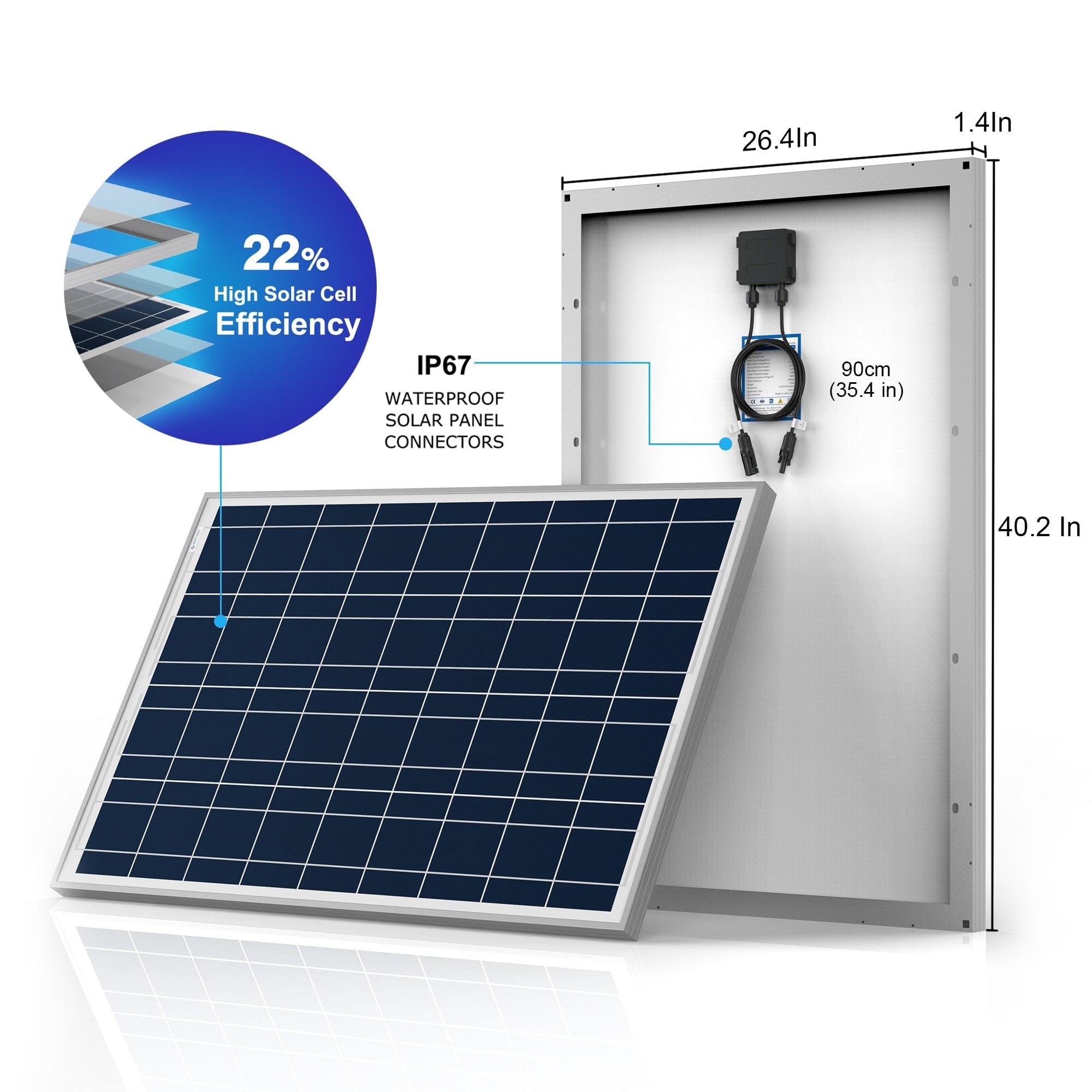 Lithium Battery Polycrystalline Solar Power Complete System with Battery and Inverter for RV Boat 12V Off Grid Kit AcoPower Solar Battery System