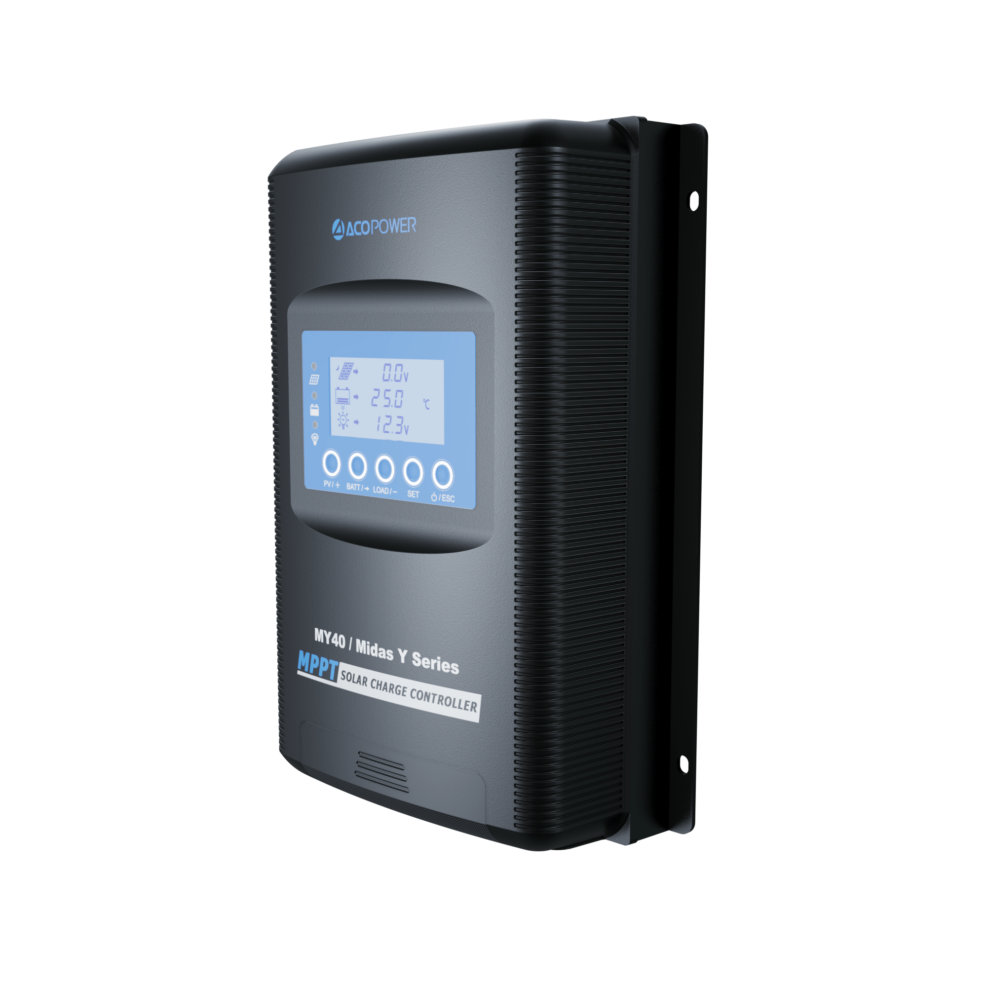 Midas 40A MPPT Negative Ground Solar Panel Charge Controller LCD Display AcoPower Controllers