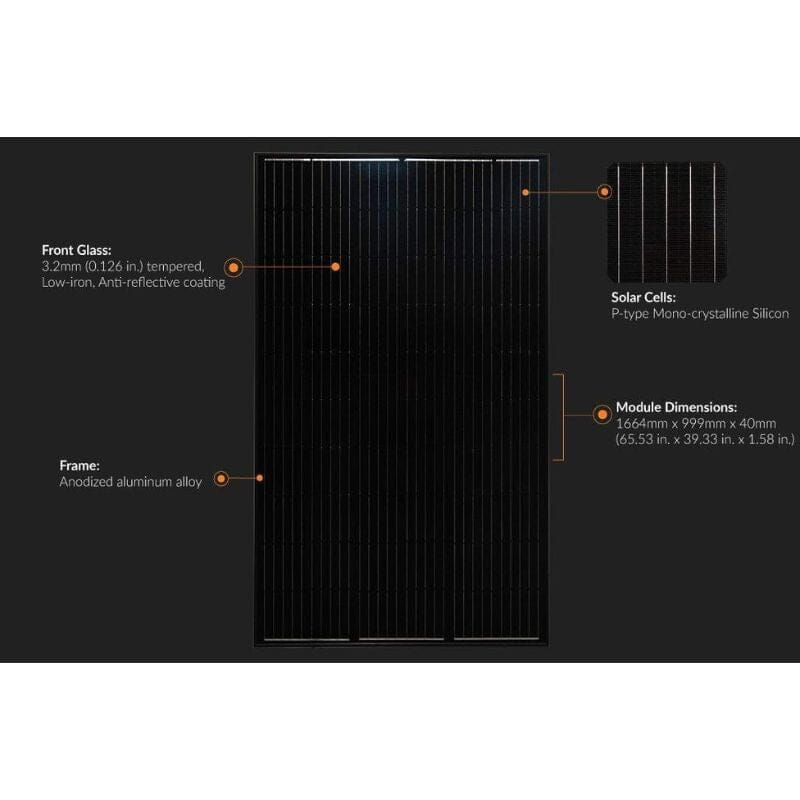 Mission 320 Watt 60 Cell PERC Black Frame Black Backsheet (OUT OF STOCK) Mission Solar Solar Panel