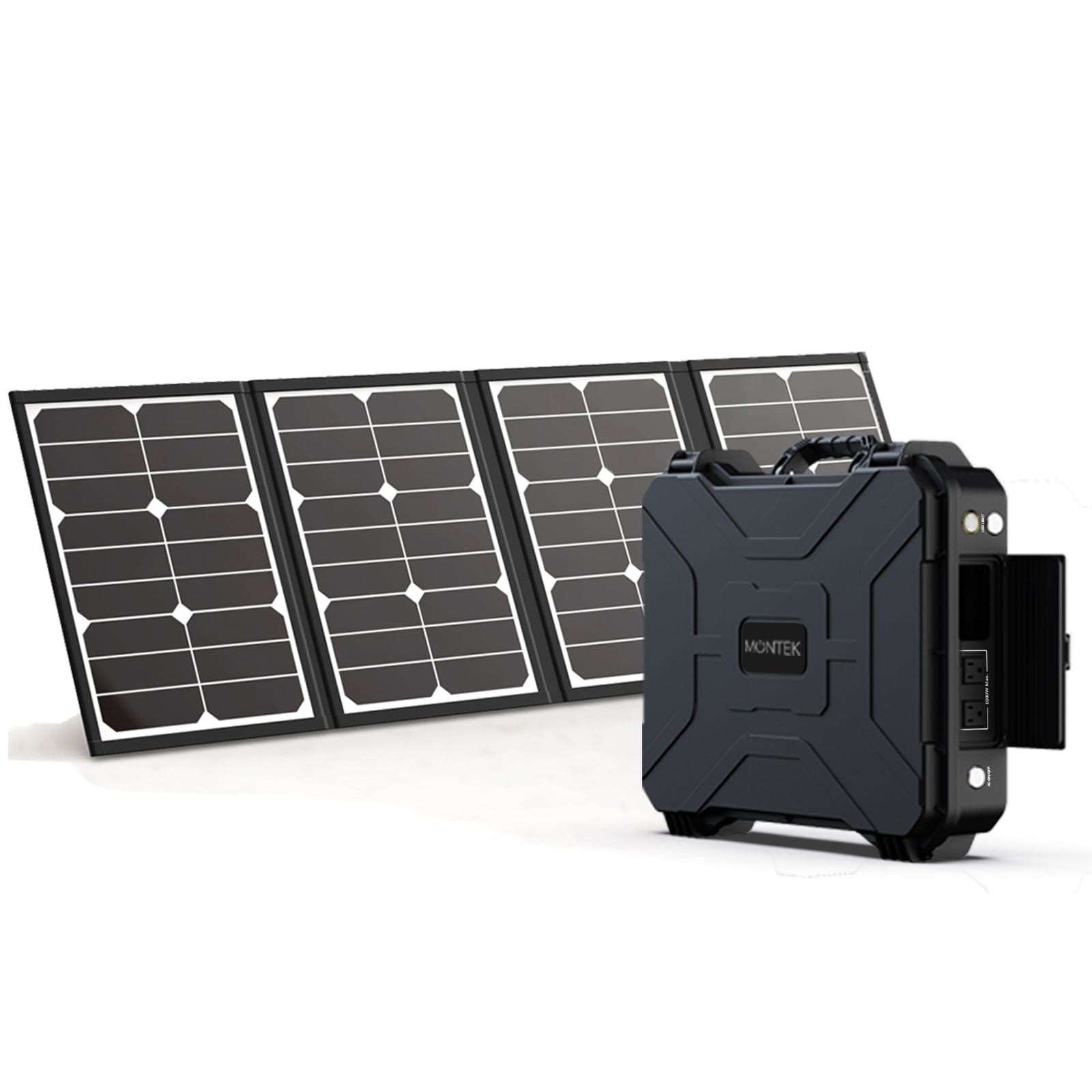 Montek X1000 1000W + 1x 80W Solar Panel Solar Generator Kit Montek Black Solar Generators