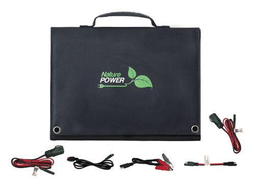 Nature Power 80W Monocrystalline Portable Solar Panel Nature Power In Stock Portable Solar Panels