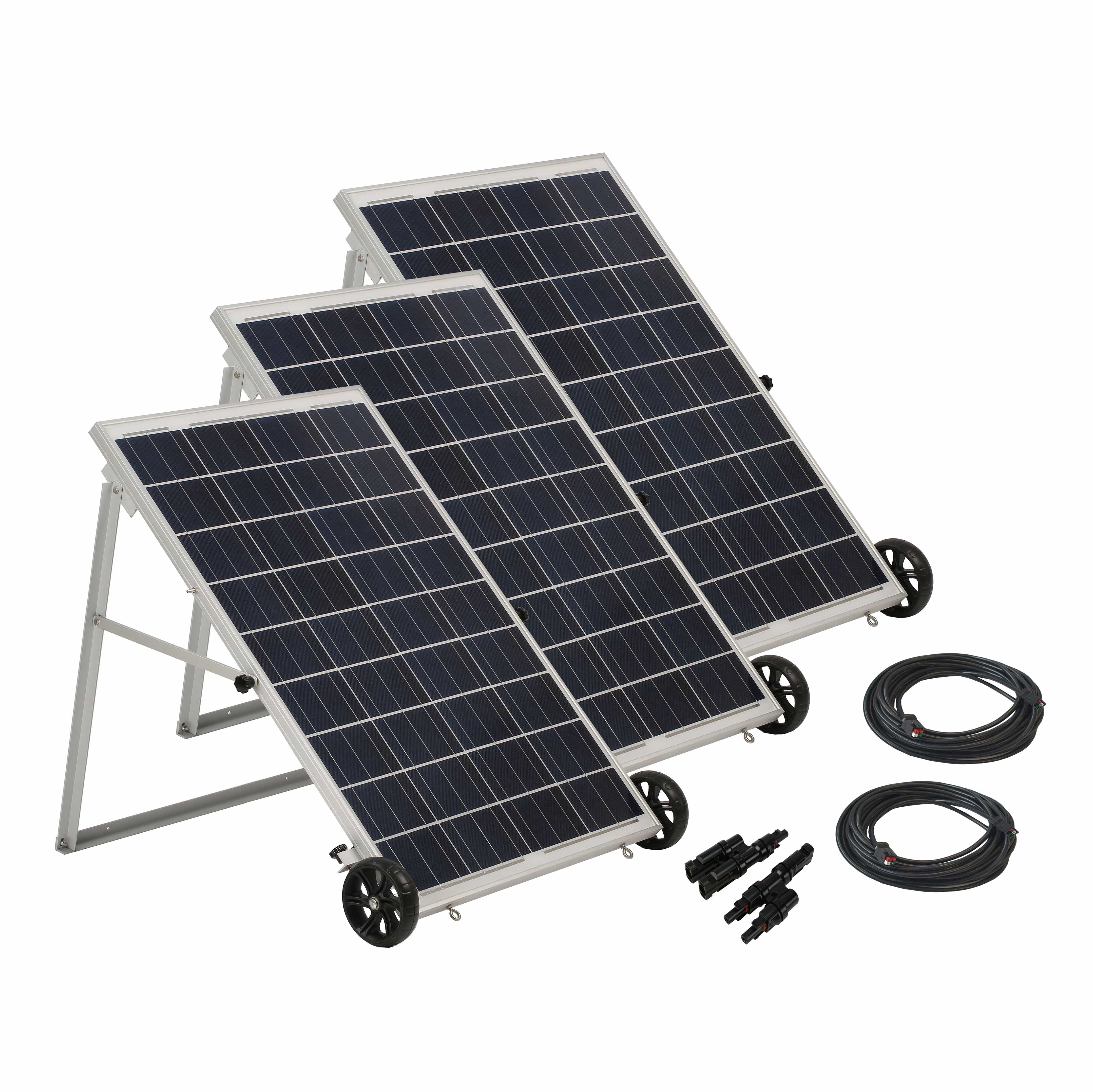 Nature's Generator 3x 100W Monocrystalline Portable Solar Panel Nature's Generator In Stock Portable Solar Panels