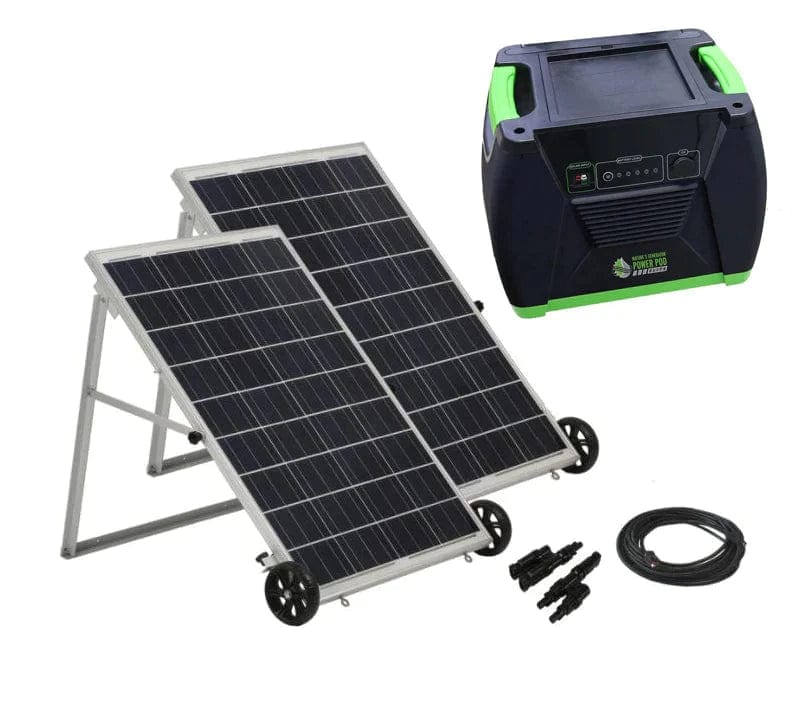 Nature's Generator Elite 100Ah Power Pod + 2x 100W Solar Panel Solar Generator Kit Nature's Generator In Stock Solar Generators