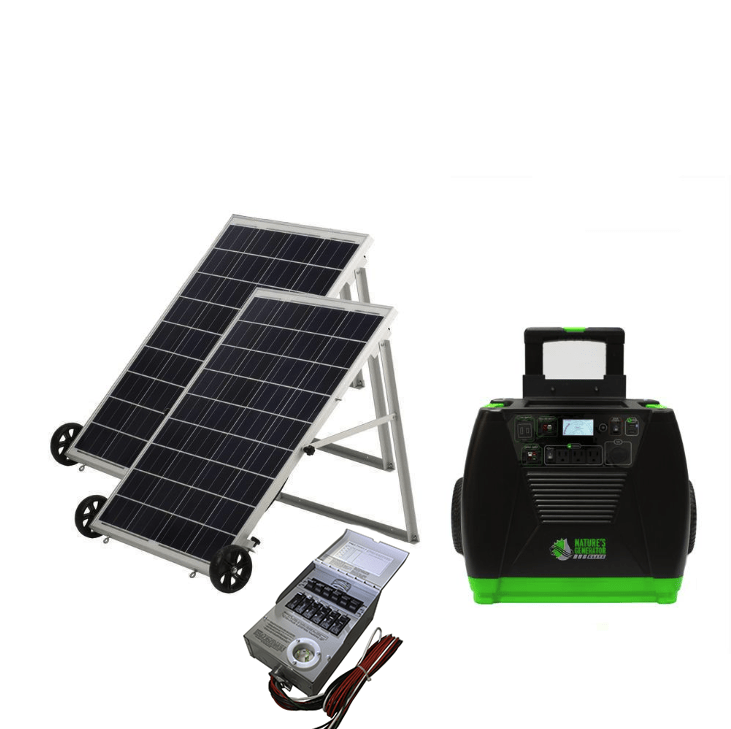 Nature's Generator Elite Gold PE System 3600W + 2x 100W Solar Panel + 1x Power Transfer Solar Generator Kit Nature's Generator In Stock Solar Generators