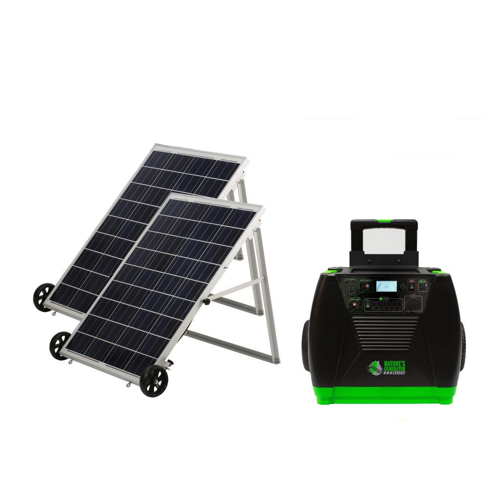 Nature's Generator Elite Gold System 3600W + 2x 100W Solar Panel Solar Generator Kit Nature's Generator In Stock Solar Generators