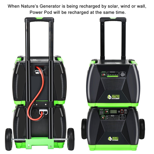 Nature's Generator Elite Platinum WE System 3600W + 4x 100W Solar Panel + 1x Power Pod + 1x Wind Turbine Solar Generator Kit Nature's Generator In Stock Solar Generators