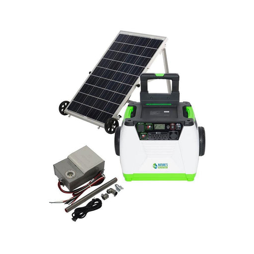 Nature's Generator Gold PE System 1800W + 1x 100W Solar Panel + 1x Power Transfer Solar Generator Kit Nature's Generator In Stock Solar Generators