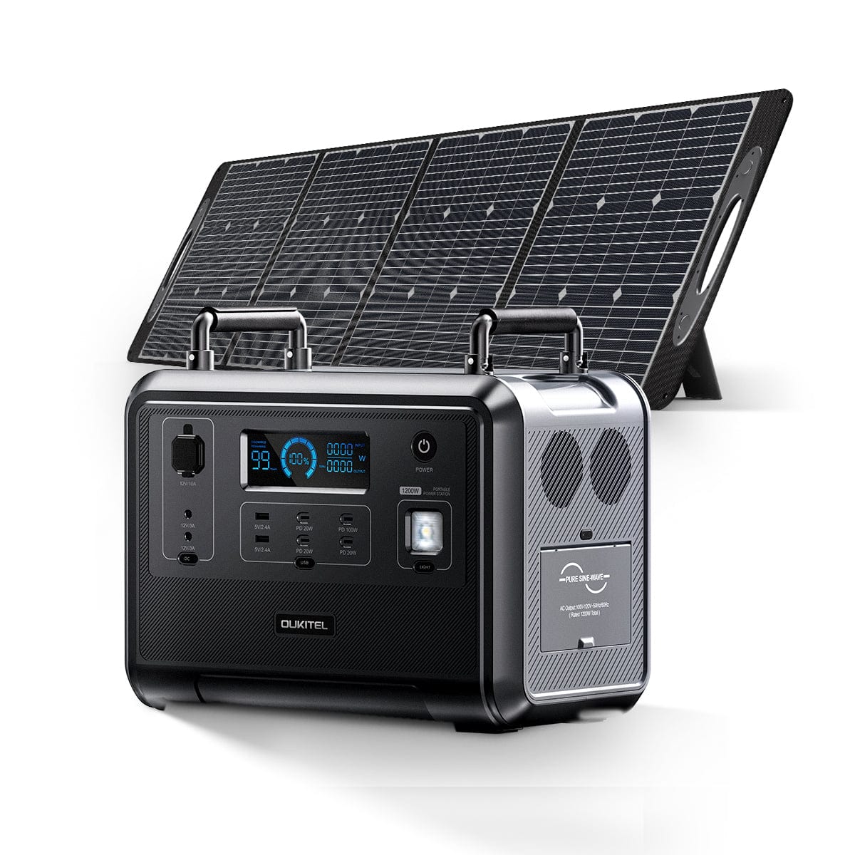 OUKITEL P1201 Solar Generator Oukitel P1201+1*200W 户外电动设备电源