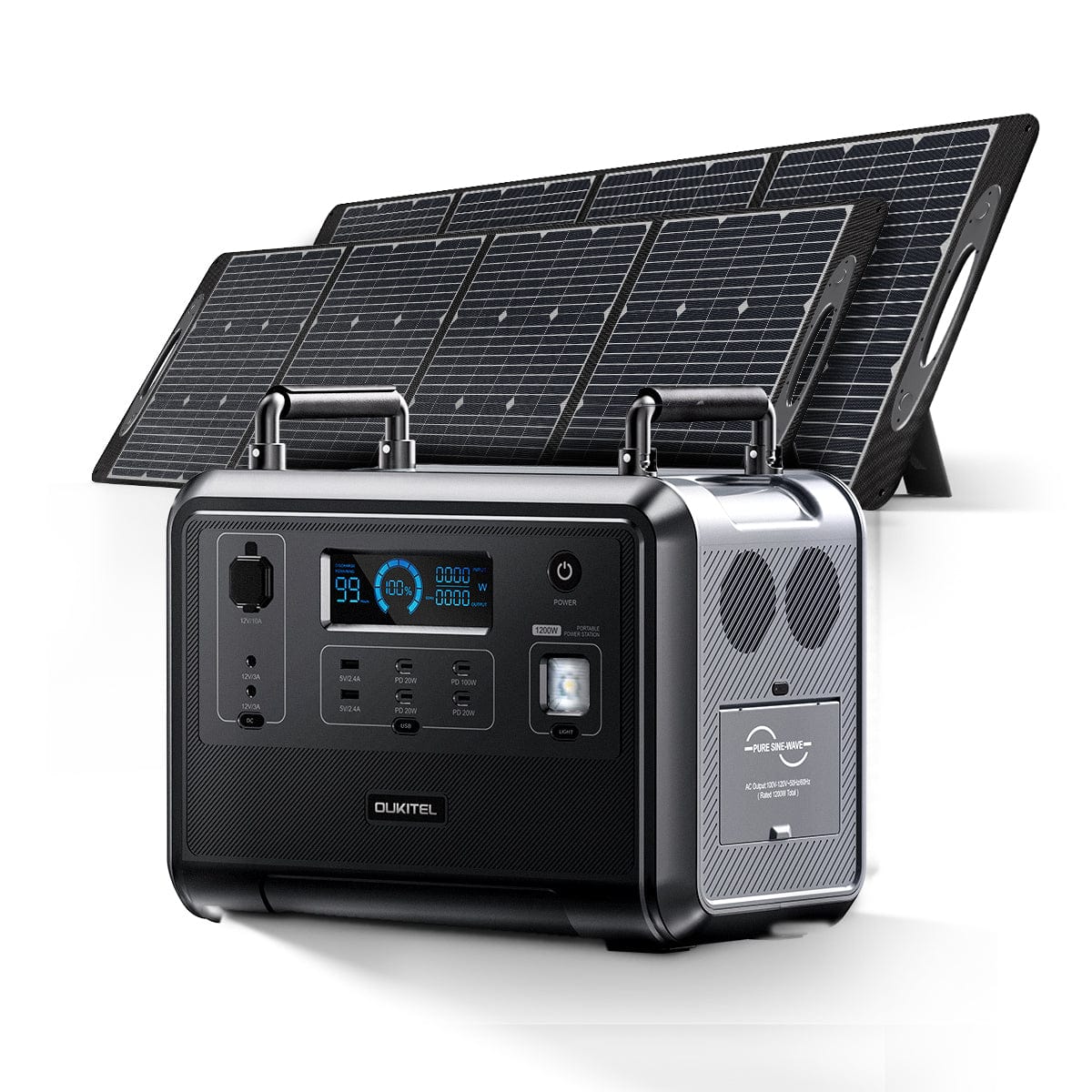 OUKITEL P1201 Solar Generator Oukitel P1201+2*200W 户外电动设备电源