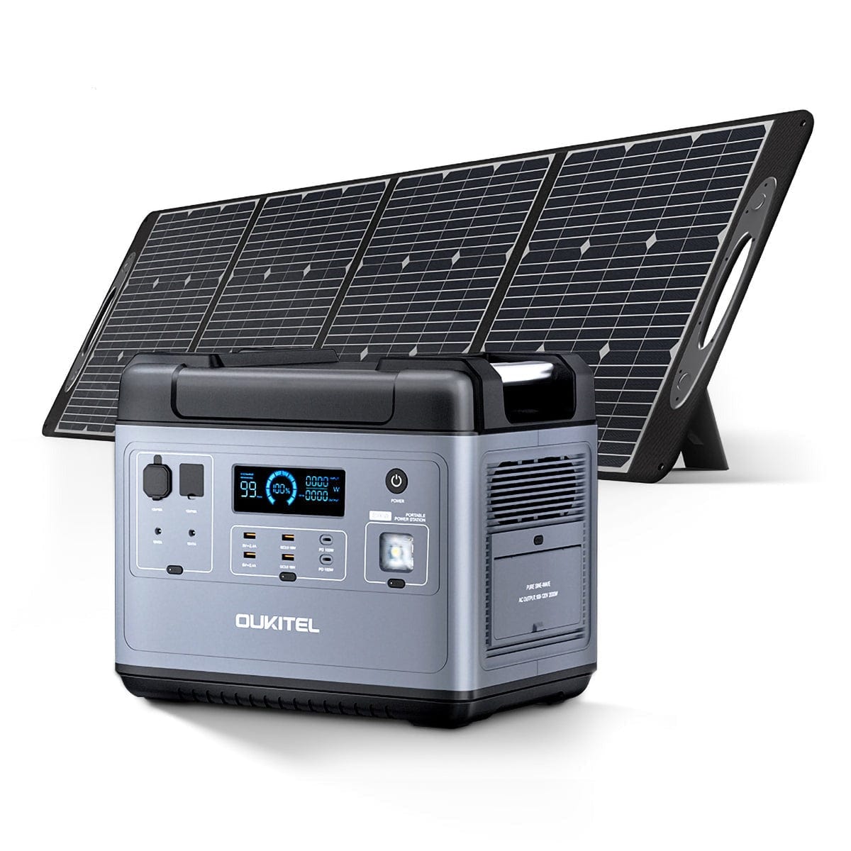 OUKITEL P2001 Portable Power Station 2000W/2000Wh Oukitel Oukitel P2001+200W Solar Panel Protabel Power Station