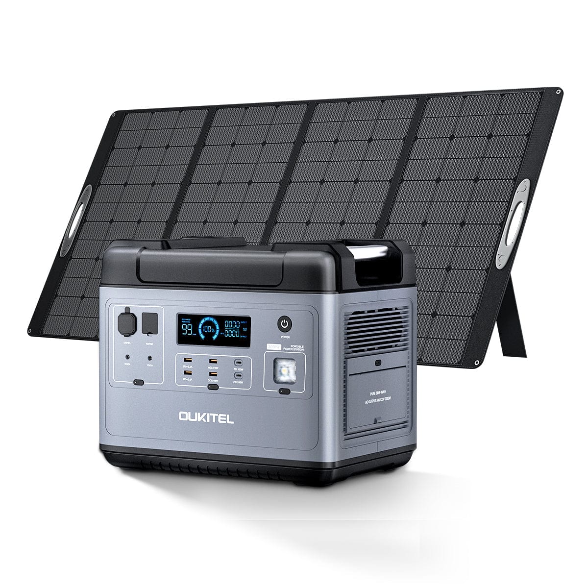 OUKITEL P2001 Solar Generator Oukitel P2001+400W Portable Solar Panel Protabel Power Station