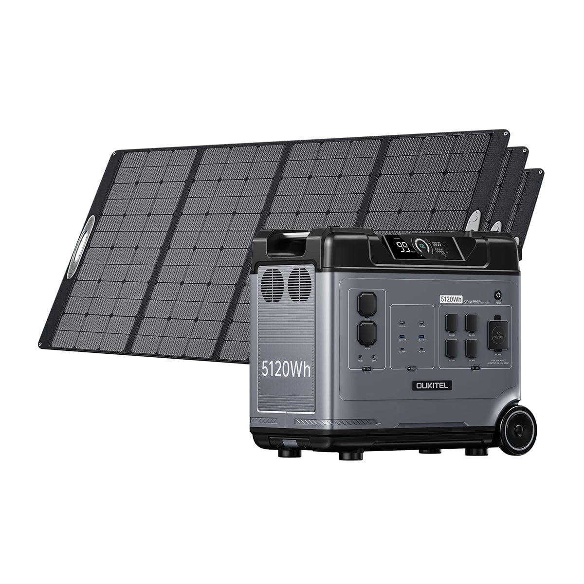 OUKITEL P5000 Solar Generator for Home with 400W Solar Panel Oukitel P5000+3*400W Portable Solar Panel Protabel Power Station